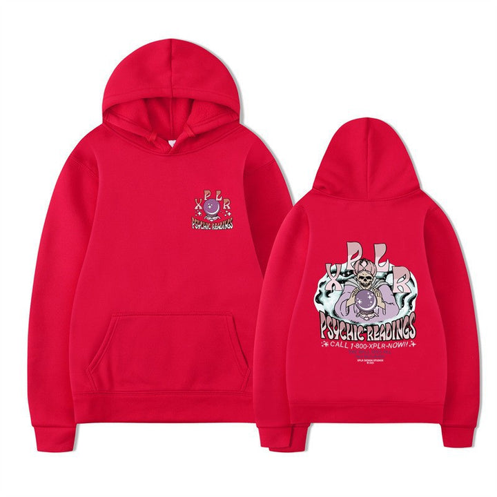 Damhoodie med kreativ grafisk design Mirla-Eva Jonsson