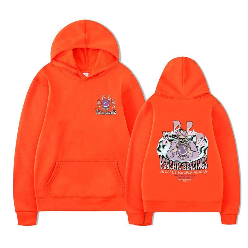 Damhoodie med kreativ grafisk design Mirla-Eva Jonsson