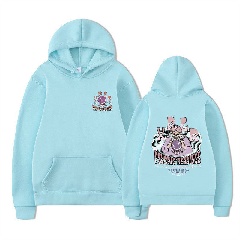 Damhoodie med kreativ grafisk design Mirla-Eva Jonsson