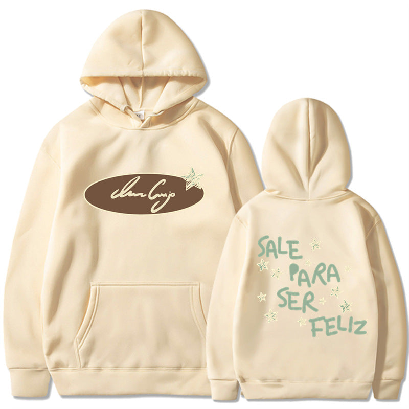 Damhoodie med kreativ text och iögonfallande design Mirla-Eva Jonsson