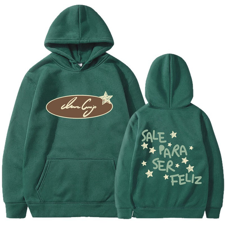 Damhoodie med kreativ text och iögonfallande design Mirla-Eva Jonsson