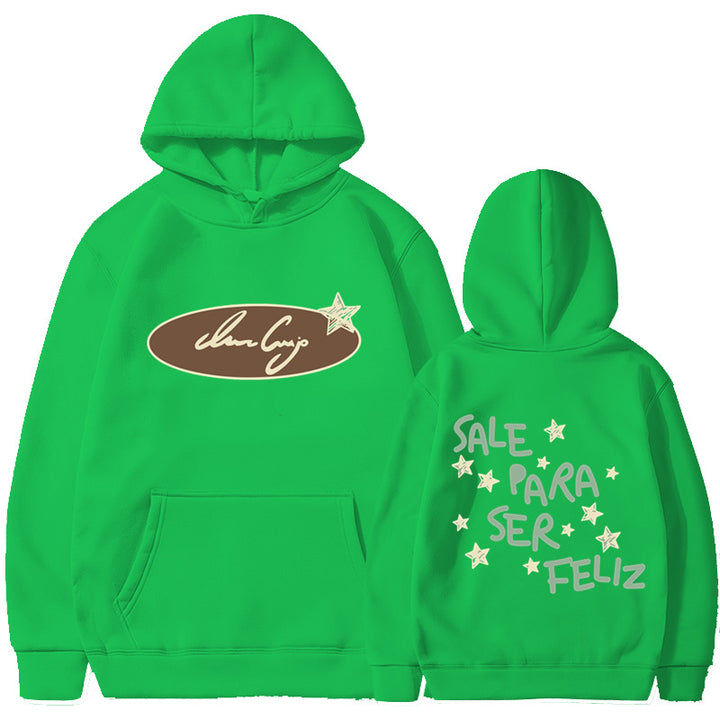 Damhoodie med kreativ text och iögonfallande design Mirla-Eva Jonsson