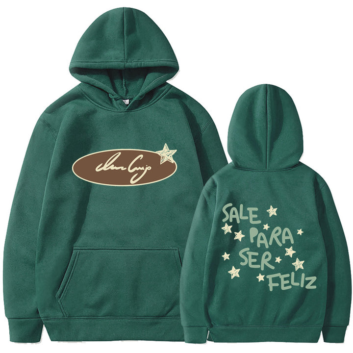 Damhoodie med kreativ text och iögonfallande design Mirla-Eva Jonsson