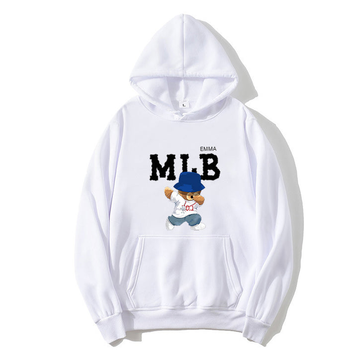 Damhoodie med kreativt djur- och bokstavsdesign Mirla-Eva Jonsson
