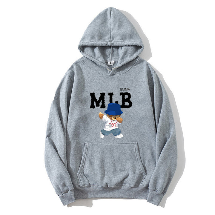 Damhoodie med kreativt djur- och bokstavsdesign Mirla-Eva Jonsson