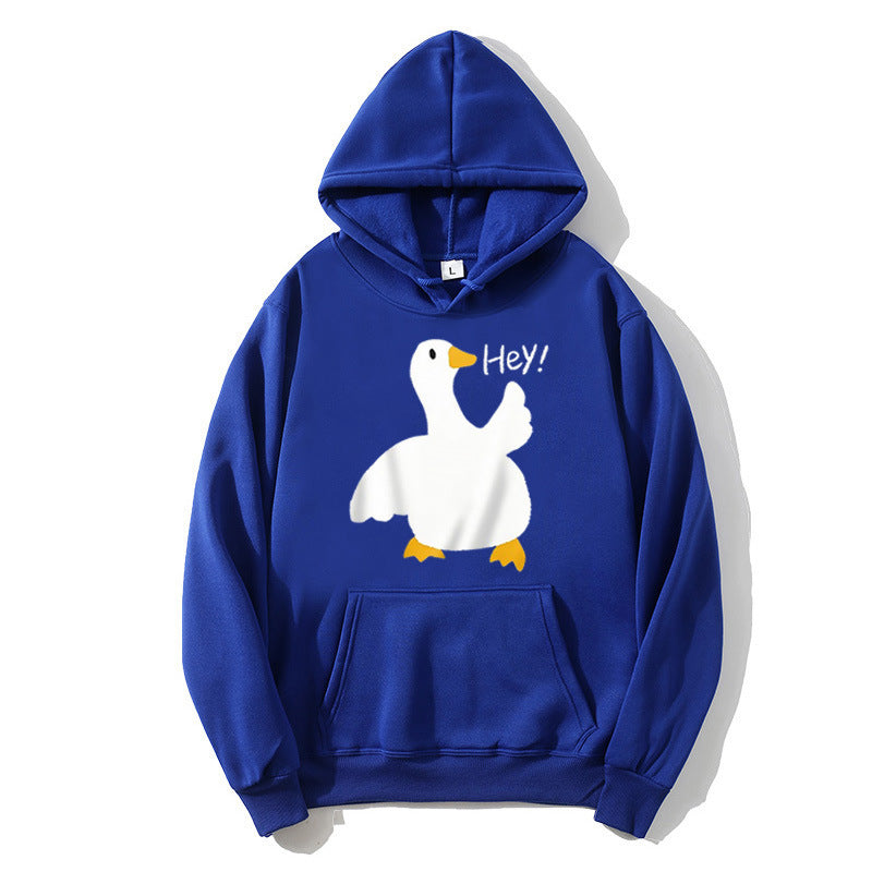 Damhoodie med lekfullt anka motiv Mirla-Eva Jonsson
