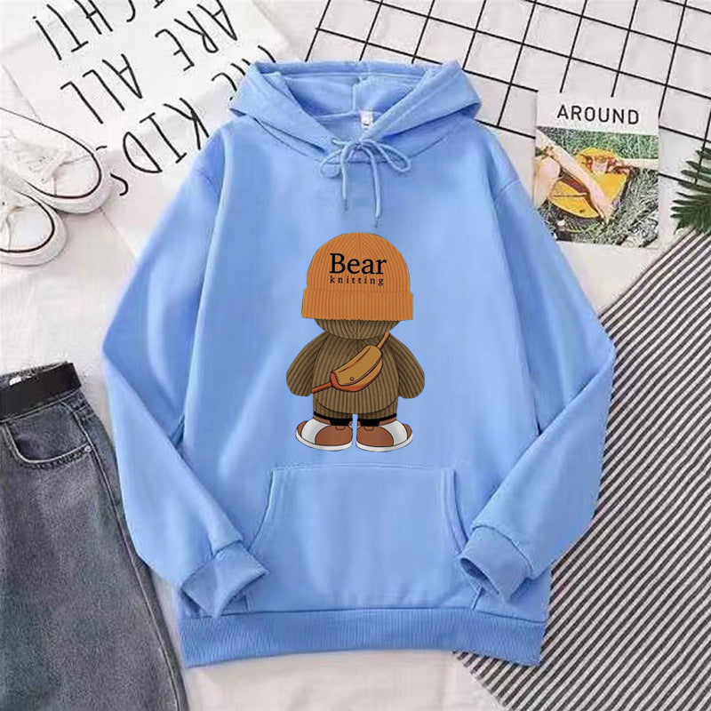 Damhoodie med lekfullt björndesign och högkvalitetsfleece Mirla-Eva Jonsson