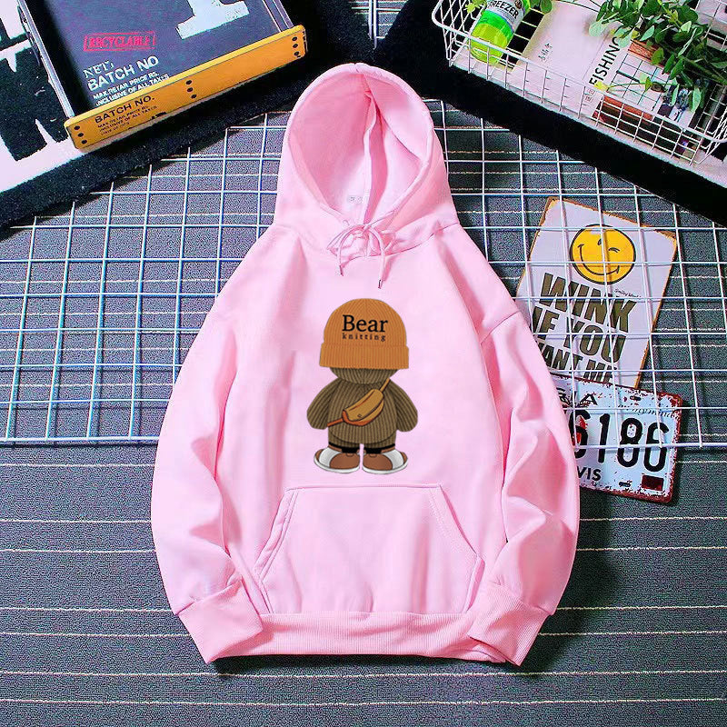 Damhoodie med lekfullt björndesign och högkvalitetsfleece Mirla-Eva Jonsson