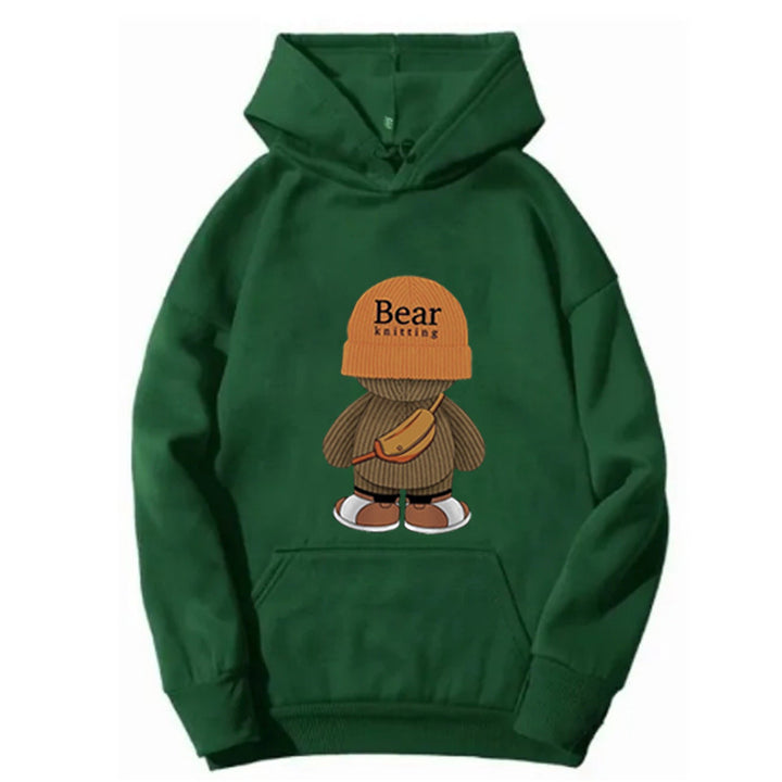 Damhoodie med lekfullt björndesign och högkvalitetsfleece Mirla-Eva Jonsson