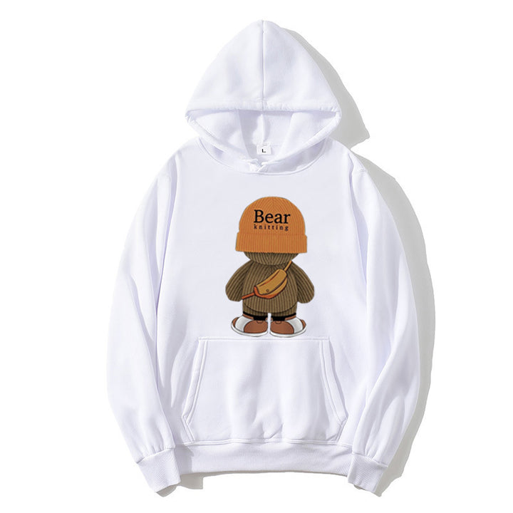 Damhoodie med lekfullt björndesign och högkvalitetsfleece Mirla-Eva Jonsson