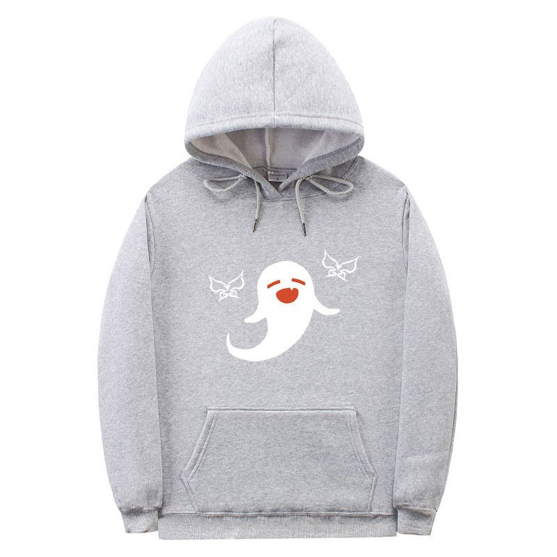 Damhoodie med lekfullt spökmotiv Mirla-Eva Jonsson