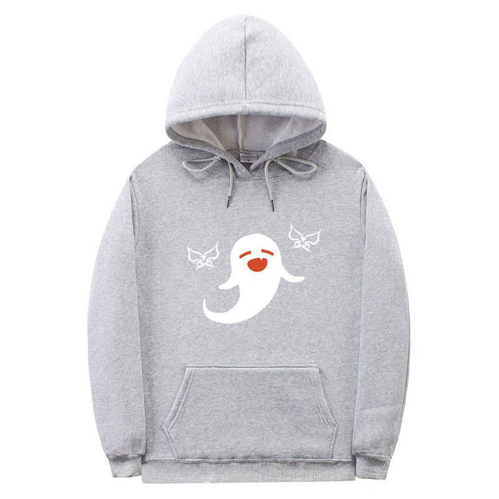 Damhoodie med lekfullt spökmotiv Mirla-Eva Jonsson