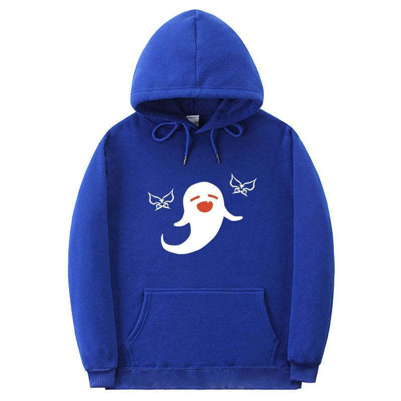 Damhoodie med lekfullt spökmotiv Mirla-Eva Jonsson
