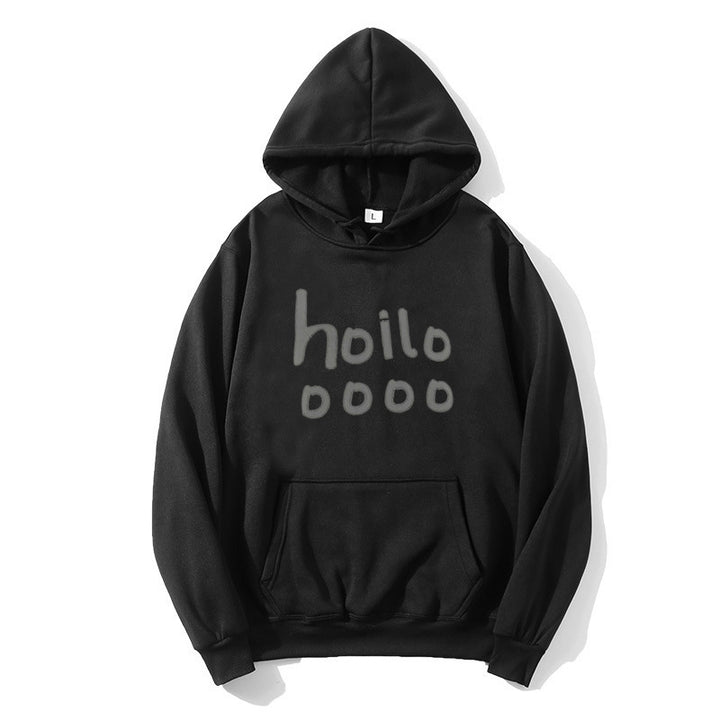 Damhoodie med lös passform och kreativt tryck Mirla-Eva Jonsson