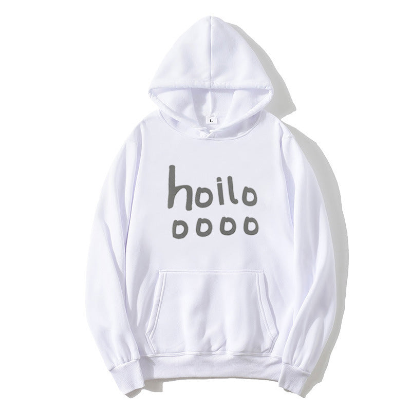 Damhoodie med lös passform och kreativt tryck Mirla-Eva Jonsson