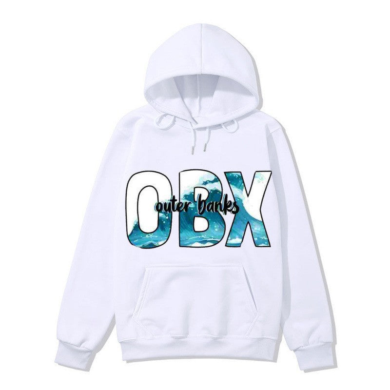 Damhoodie med maritim grafisk design Mirla-Eva Jonsson