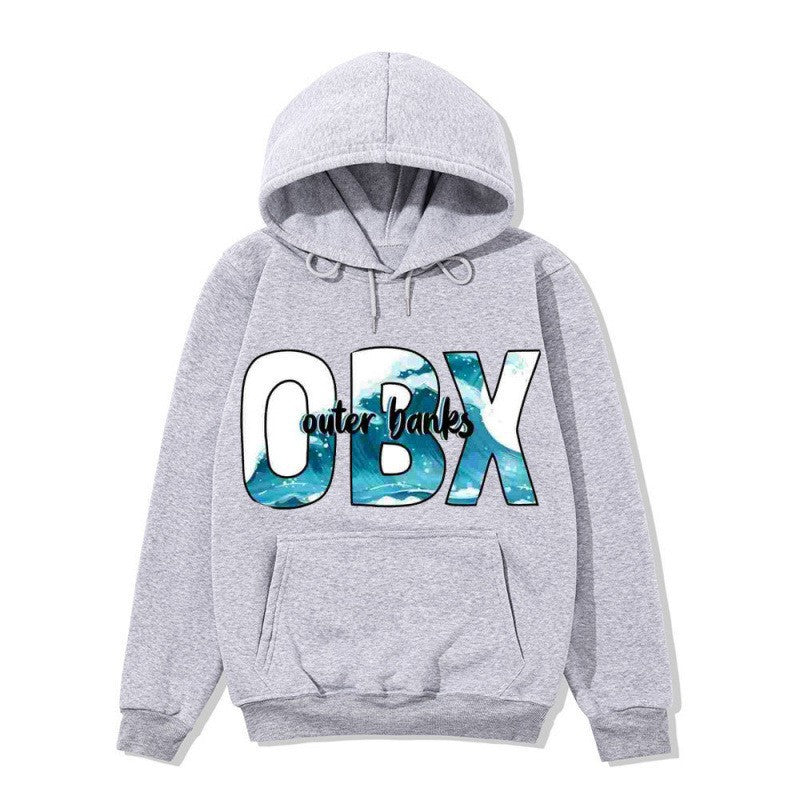 Damhoodie med maritim grafisk design Mirla-Eva Jonsson