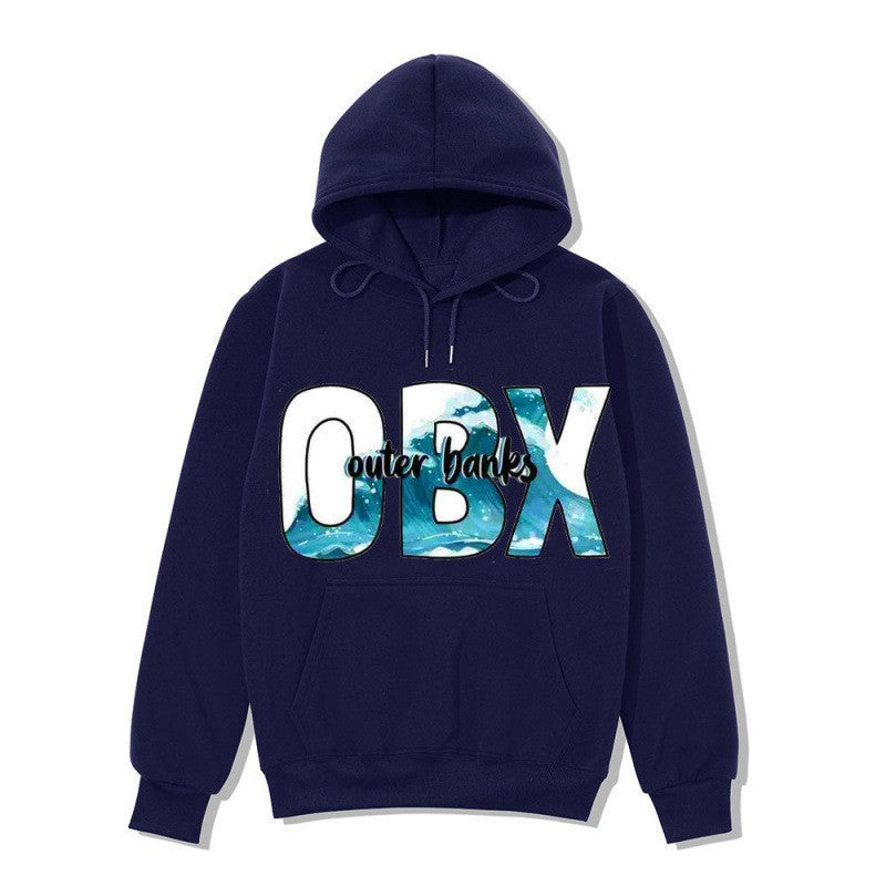 Damhoodie med maritim grafisk design Mirla-Eva Jonsson