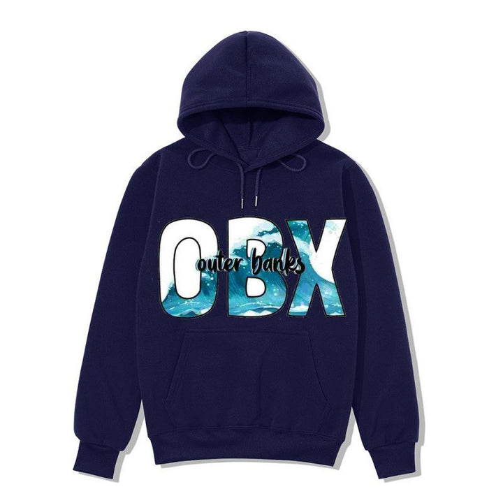 Damhoodie med maritim grafisk design Mirla-Eva Jonsson