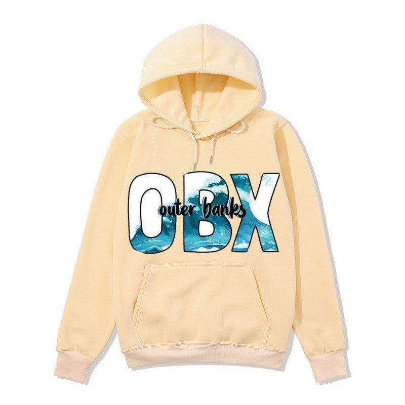 Damhoodie med maritim grafisk design Mirla-Eva Jonsson