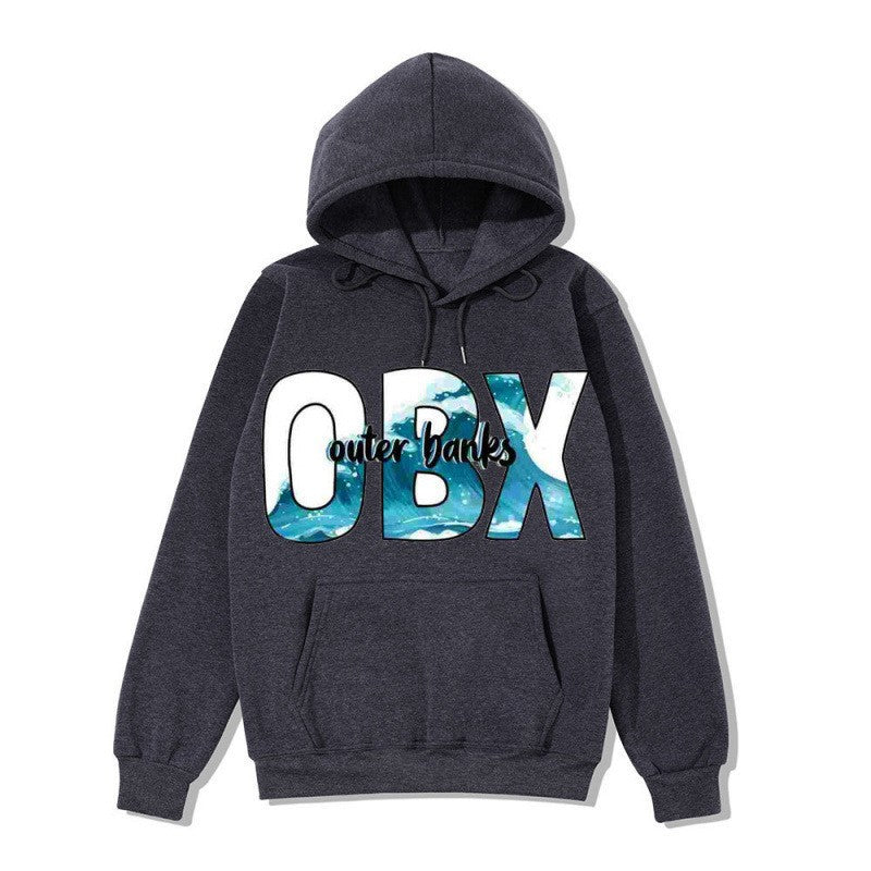 Damhoodie med maritim grafisk design Mirla-Eva Jonsson