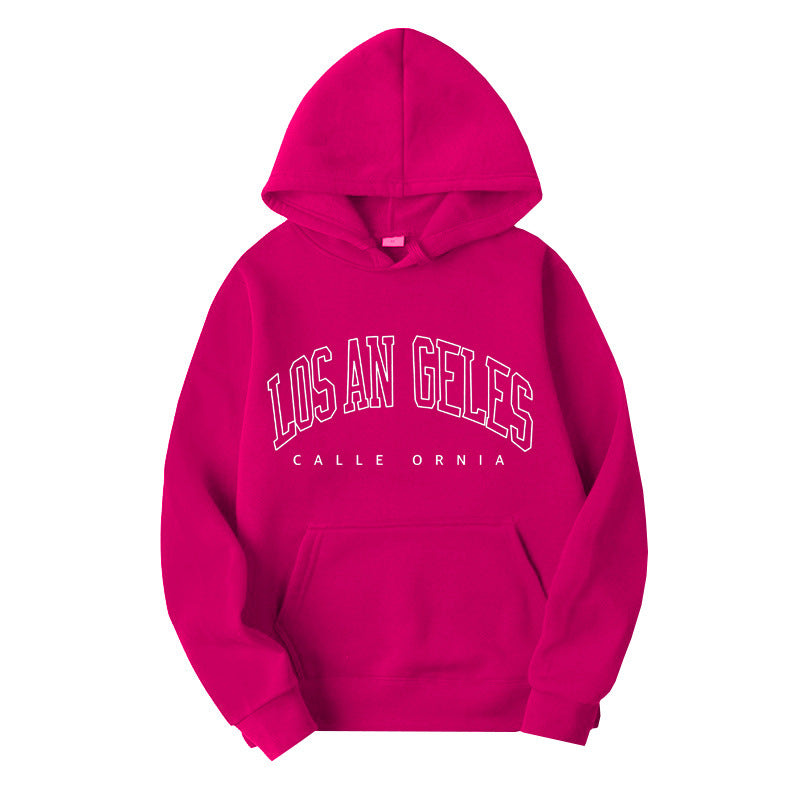 Damhoodie med modern Los Angeles-tryck och lös passform Mirla-Eva Jonsson