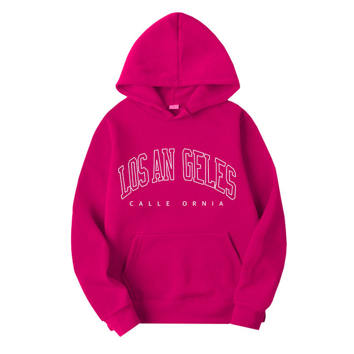 Damhoodie med modern Los Angeles-tryck och lös passform Mirla-Eva Jonsson