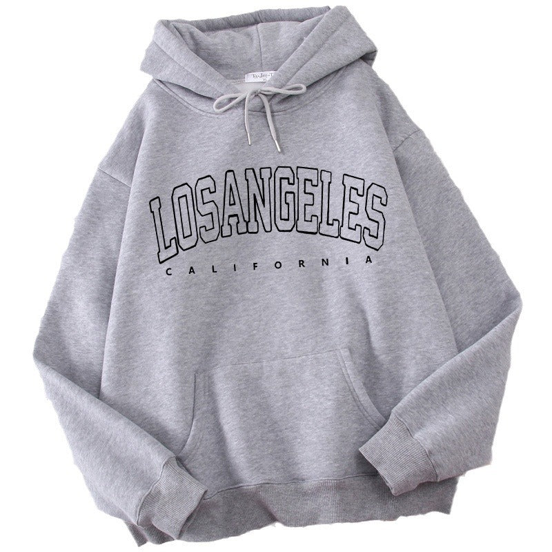 Damhoodie med modern Los Angeles-tryck och lös passform Mirla-Eva Jonsson