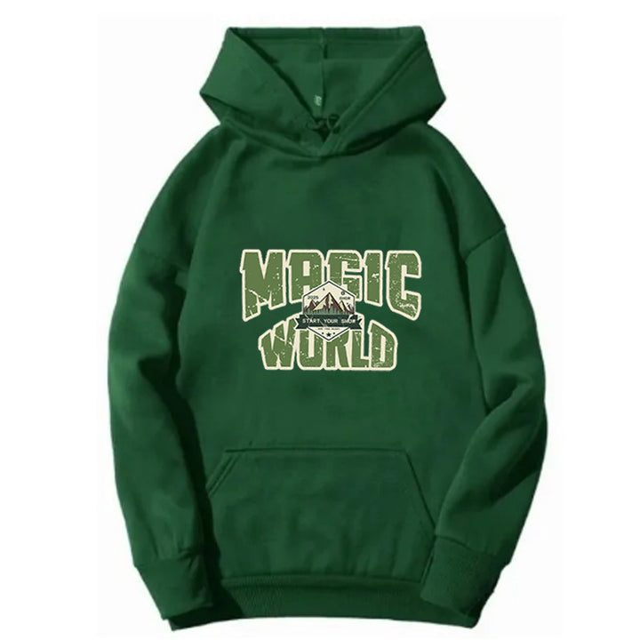 Damhoodie med modern grafisk tryck Mirla-Eva Jonsson
