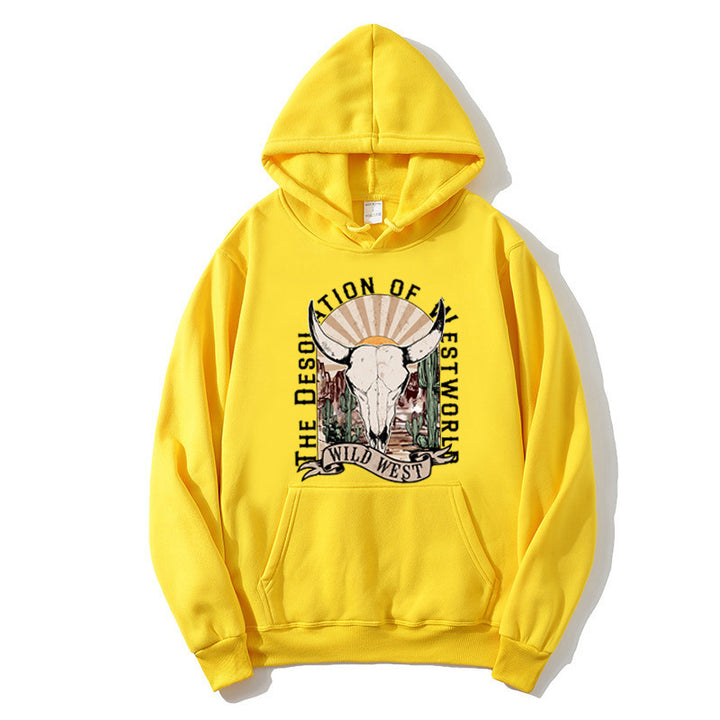 Damhoodie med nostalgisk Wild West-design Mirla-Eva Jonsson