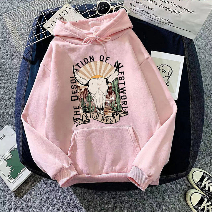 Damhoodie med nostalgisk Wild West-design Mirla-Eva Jonsson