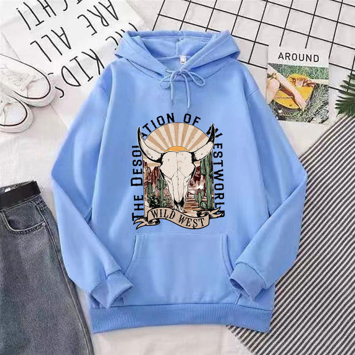 Damhoodie med nostalgisk Wild West-design Mirla-Eva Jonsson