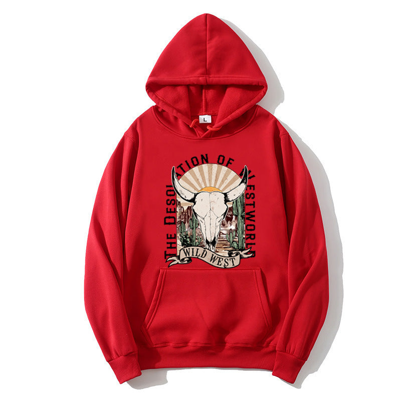 Damhoodie med nostalgisk Wild West-design Mirla-Eva Jonsson