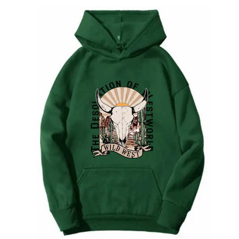Damhoodie med nostalgisk Wild West-design Mirla-Eva Jonsson