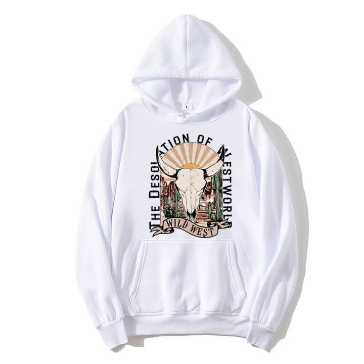 Damhoodie med nostalgisk Wild West-design Mirla-Eva Jonsson