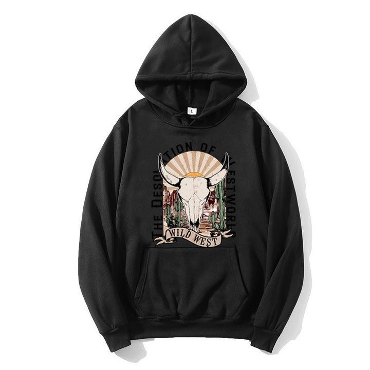 Damhoodie med nostalgisk Wild West-design Mirla-Eva Jonsson