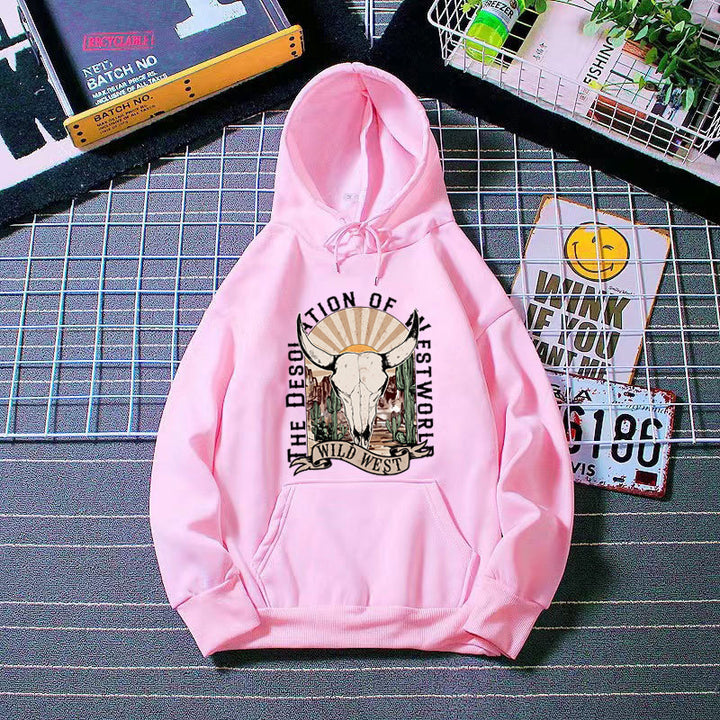 Damhoodie med nostalgisk Wild West-design Mirla-Eva Jonsson