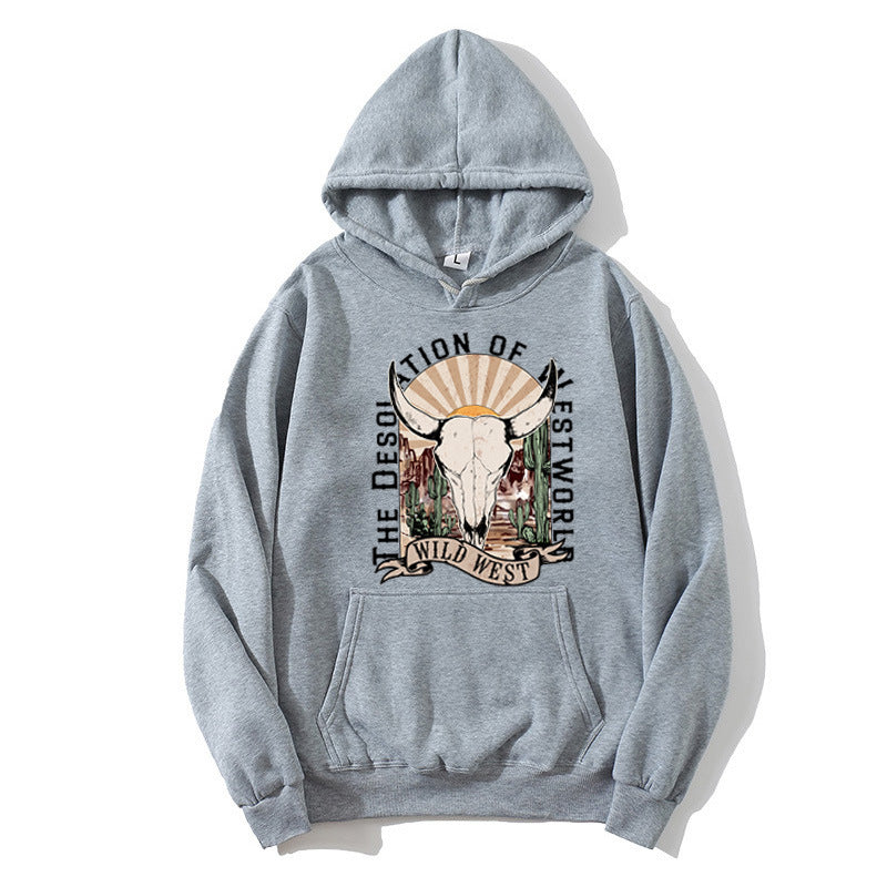 Damhoodie med nostalgisk Wild West-design Mirla-Eva Jonsson