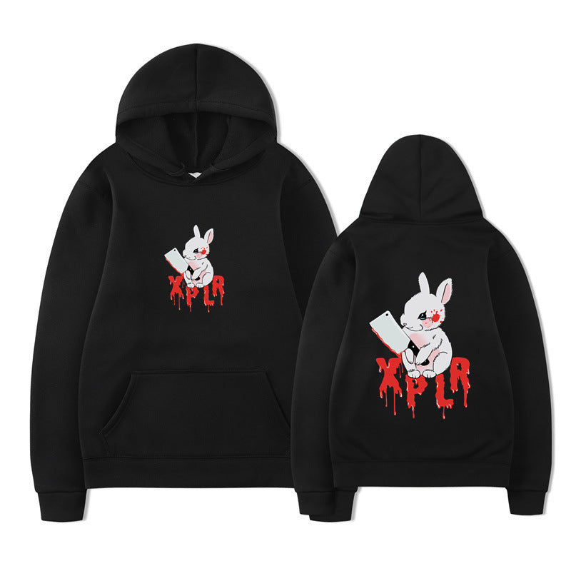 Damhoodie med slående cartoon-motiv och bekväm passform Mirla-Eva Jonsson