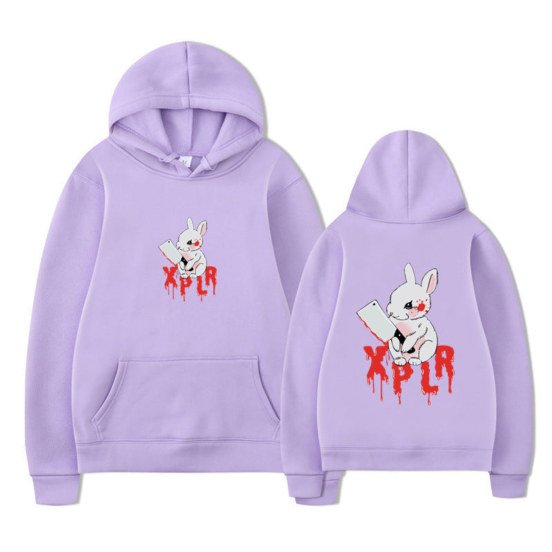 Damhoodie med slående cartoon-motiv och bekväm passform Mirla-Eva Jonsson