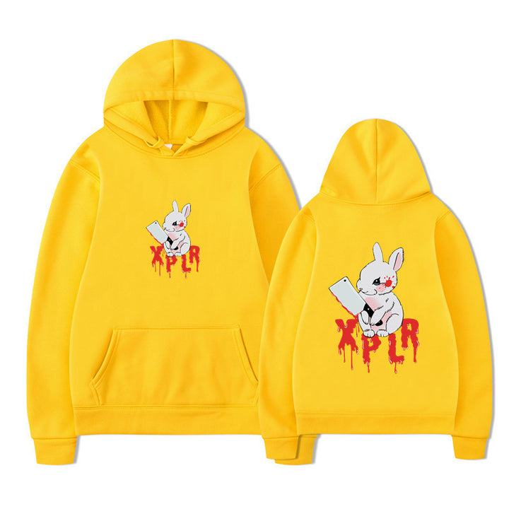 Damhoodie med slående cartoon-motiv och bekväm passform Mirla-Eva Jonsson