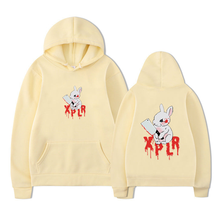 Damhoodie med slående cartoon-motiv och bekväm passform Mirla-Eva Jonsson