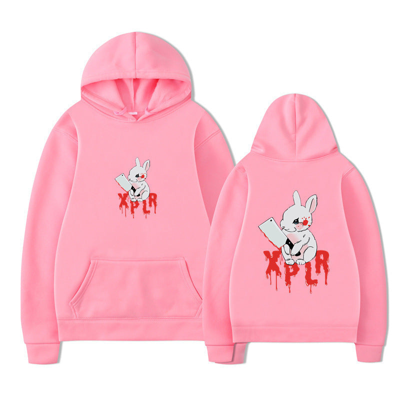 Damhoodie med slående cartoon-motiv och bekväm passform Mirla-Eva Jonsson