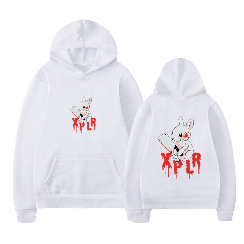 Damhoodie med slående cartoon-motiv och bekväm passform Mirla-Eva Jonsson
