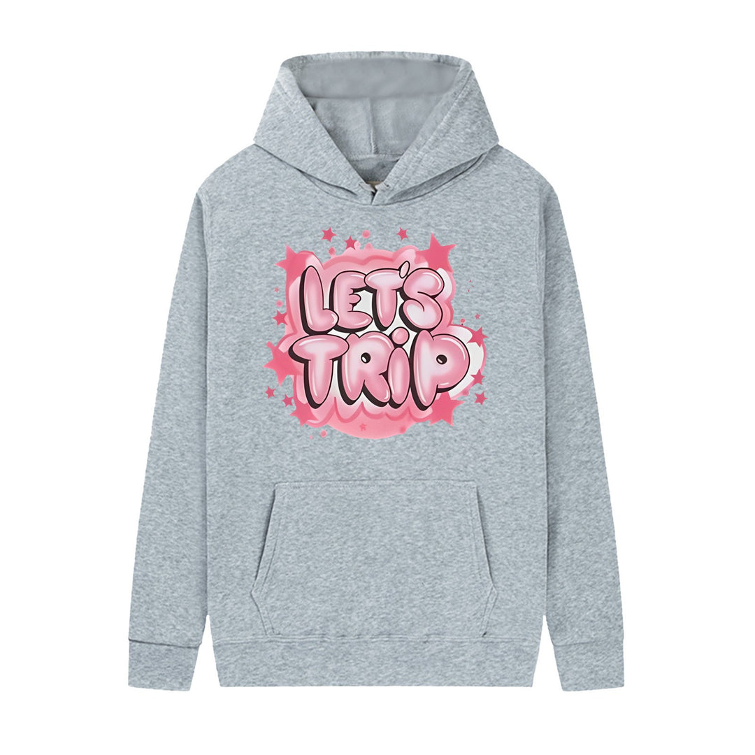 Damhoodie med stiligt graffit tryck och bekväm passform Mirla-Eva Jonsson