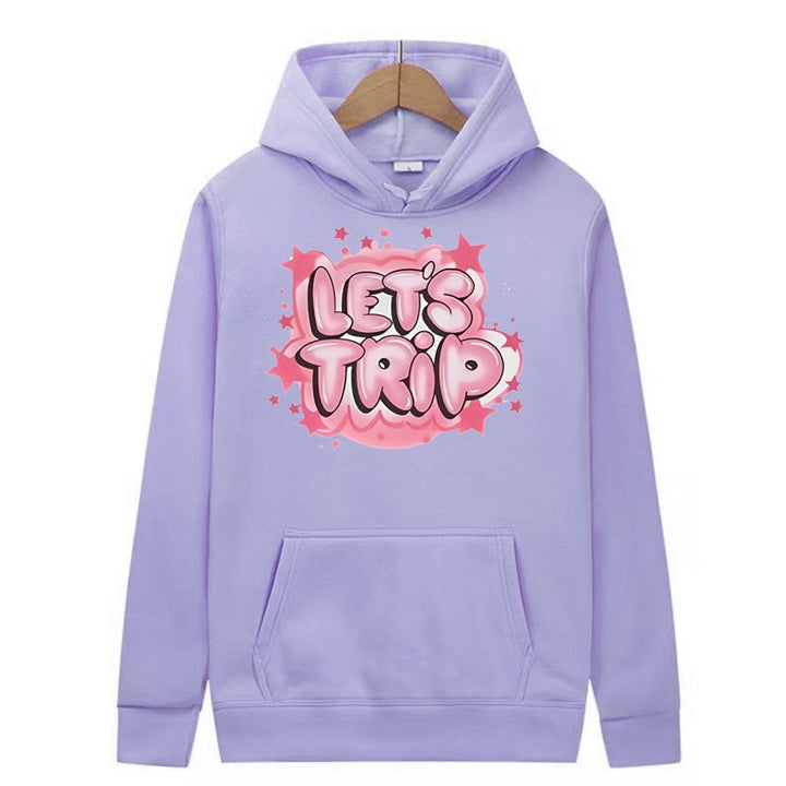 Damhoodie med stiligt graffit tryck och bekväm passform Mirla-Eva Jonsson