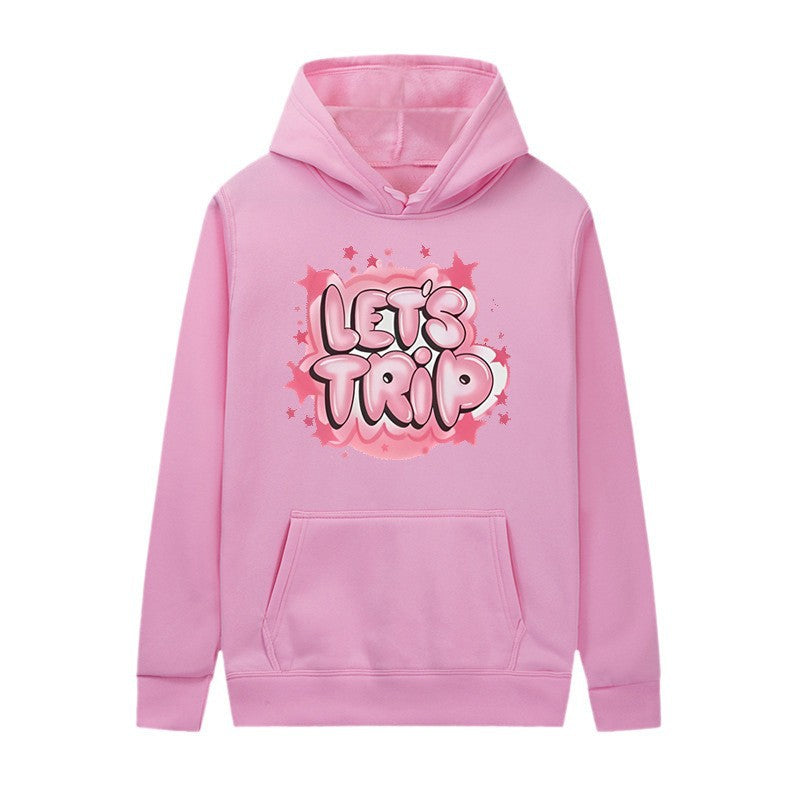 Damhoodie med stiligt graffit tryck och bekväm passform Mirla-Eva Jonsson