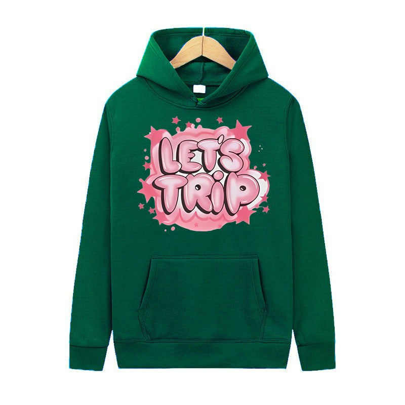 Damhoodie med stiligt graffit tryck och bekväm passform Mirla-Eva Jonsson