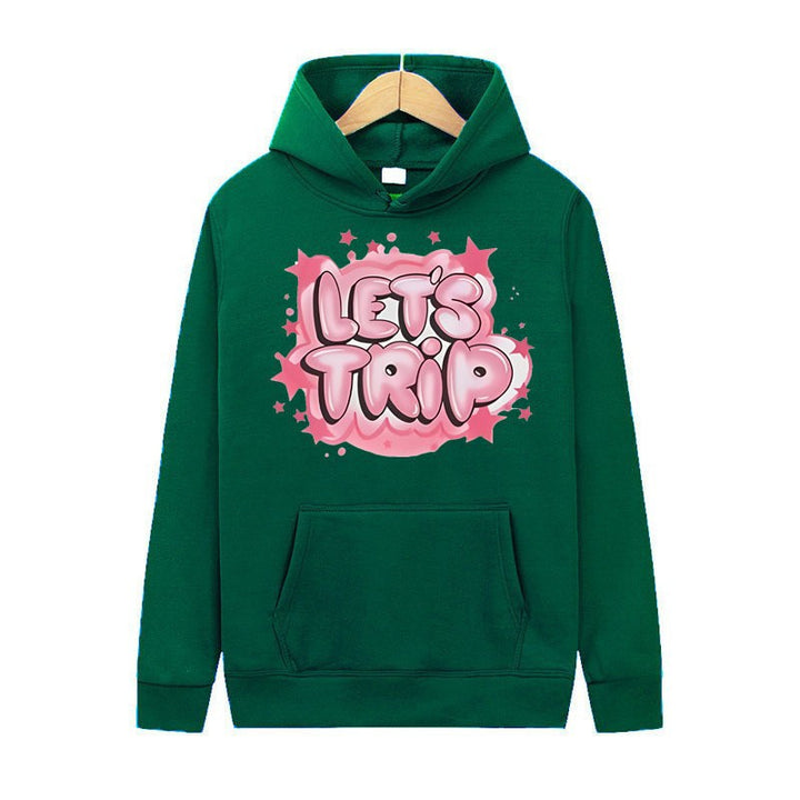 Damhoodie med stiligt graffit tryck och bekväm passform Mirla-Eva Jonsson