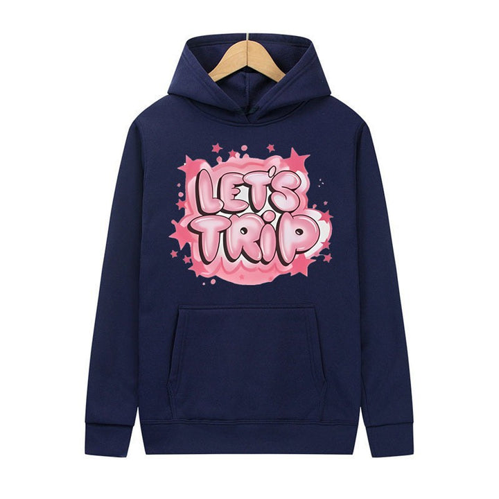 Damhoodie med stiligt graffit tryck och bekväm passform Mirla-Eva Jonsson